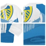 Leeds United Skull Split Blue White Sweater Best Selling