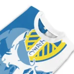 Leeds United Skull Split Blue White Sweater Best Selling