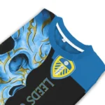 Leeds United Skull Swirl Blue Black Sweater Best Selling