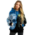Leeds United Sugar Skull Blue Black Hoodie Best Selling