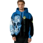Leeds United Sugar Skull Blue Black Hoodie Best Selling
