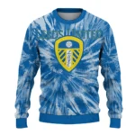 Leeds United Tie Dye Designs Blue Sweater Best Selling