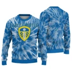 Leeds United Tie Dye Designs Blue Sweater Best Selling