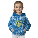 Leeds United Tie Dye Pattern Blue Hoodie Best Selling