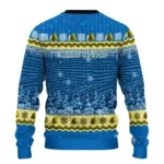 Leeds United Tree Pattern Blue Sweater Best Selling