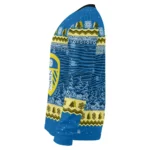 Leeds United Tree Pattern Blue Sweater Best Selling