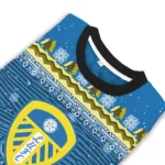 Leeds United Tree Pattern Blue Sweater Best Selling