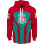 Liverpool Concentric Lines Red Hoodie Best Selling