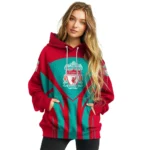 Liverpool Concentric Lines Red Hoodie Best Selling