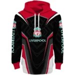 Liverpool Futuristic Pattern Red Black Hoodie Best Selling
