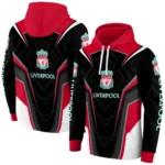 Liverpool Futuristic Pattern Red Black Hoodie Best Selling