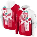 Liverpool Graphic Punisher Red White Hoodie Best Selling