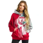 Liverpool Graphic Punisher Red White Hoodie Best Selling
