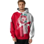 Liverpool Graphic Punisher Red White Hoodie Best Selling