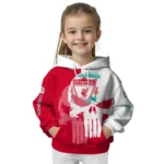 Liverpool Graphic Punisher Red White Hoodie Best Selling