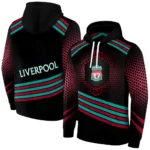 Liverpool Hexagonal Pattern Red Black Hoodie Best Selling
