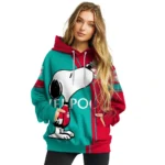 Liverpool Playful Snoopy Red Hoodie Best Selling