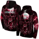 Liverpool Skull Artwork Red Black Hoodie Best Selling
