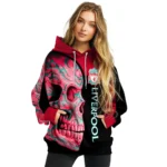 Liverpool Skull Motif Red Black Hoodie Best Selling