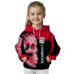 Liverpool Skull Motif Red Black Hoodie Best Selling