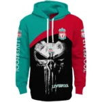 Liverpool Skull Punisher Black Hoodie Best Selling