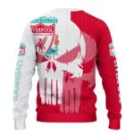 Liverpool Skull Split Red White Sweater Best Selling
