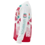Liverpool Skull Split Red White Sweater Best Selling