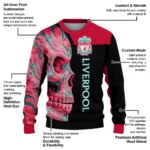 Liverpool Skull Swirl Red Black Sweater Best Selling
