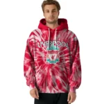 Liverpool Tie Dye Pattern Red Hoodie Best Selling