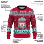 Liverpool Tree Pattern Red Sweater Best Selling
