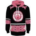 Manchester City Awareness Ribbon Black Pink Hoodie Best Selling