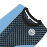 Manchester City Circles Mesh Sky Blue Black Sweater Best Selling