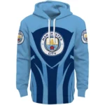 Manchester City Concentric Lines Sky Blue Hoodie Best Selling