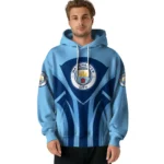 Manchester City Concentric Lines Sky Blue Hoodie Best Selling