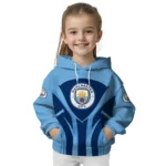 Manchester City Concentric Lines Sky Blue Hoodie Best Selling