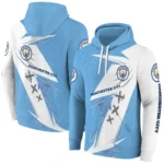 Manchester City Dynamic Slash Sky Blue White Hoodie Best Selling
