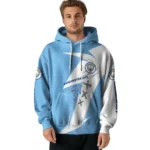 Manchester City Dynamic Slash Sky Blue White Hoodie Best Selling