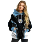 Manchester City Futuristic Pattern Sky Blue Black Hoodie Best Selling