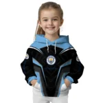 Manchester City Futuristic Pattern Sky Blue Black Hoodie Best Selling
