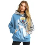 Manchester City Graphic Punisher Sky Blue White Hoodie Best Selling
