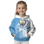 Manchester City Graphic Punisher Sky Blue White Hoodie Best Selling