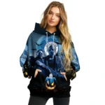 Manchester City Halloween Vibes Sky Blue Black Hoodie Best Selling