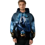 Manchester City Halloween Vibes Sky Blue Black Hoodie Best Selling