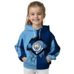 Manchester City Heartbeat Graphic Sky Blue Hoodie Best Selling