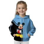 Manchester City Mickey Mouse Sky Blue Black Hoodie Best Selling