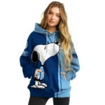 Manchester City Playful Snoopy Sky Blue Hoodie Best Selling