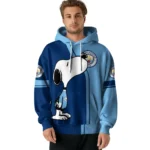 Manchester City Playful Snoopy Sky Blue Hoodie Best Selling
