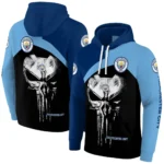 Manchester City Skull Punisher Black Hoodie Best Selling