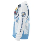 Manchester City Skull Split Sky Blue White Sweater Best Selling