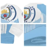 Manchester City Skull Split Sky Blue White Sweater Best Selling